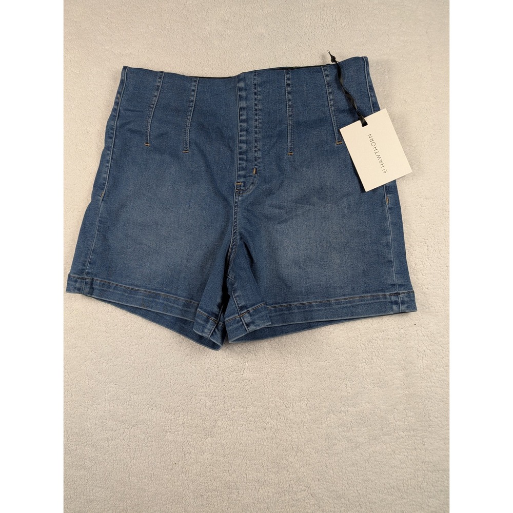 41 Hawthorn Valnt Pull On Denim Shorts Womens 4 Blue Medium Wash Stretch